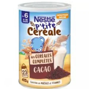 Nestlé P'tite Céréale aux Céréales Complètes - Saveur Cacao.