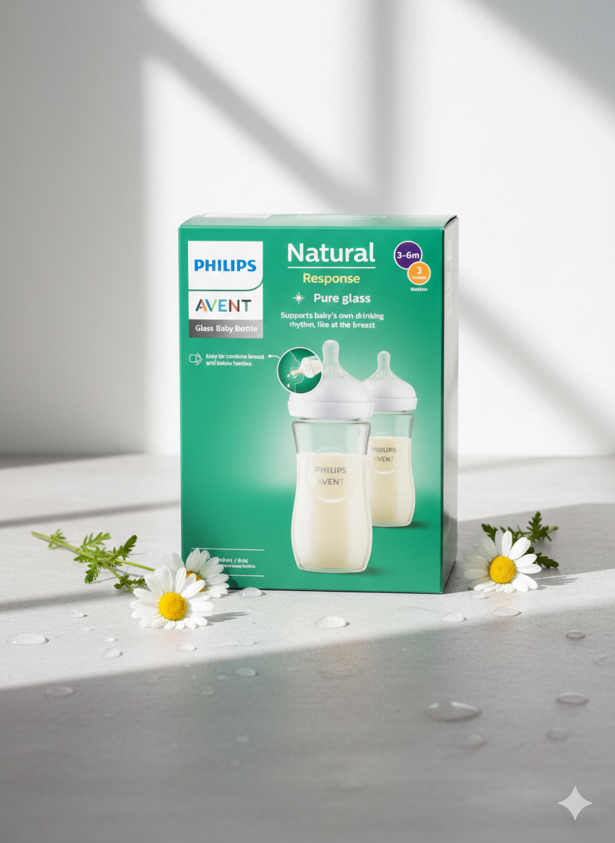 Biberon Natural Response avec valve AirFree (Boîte Violette)